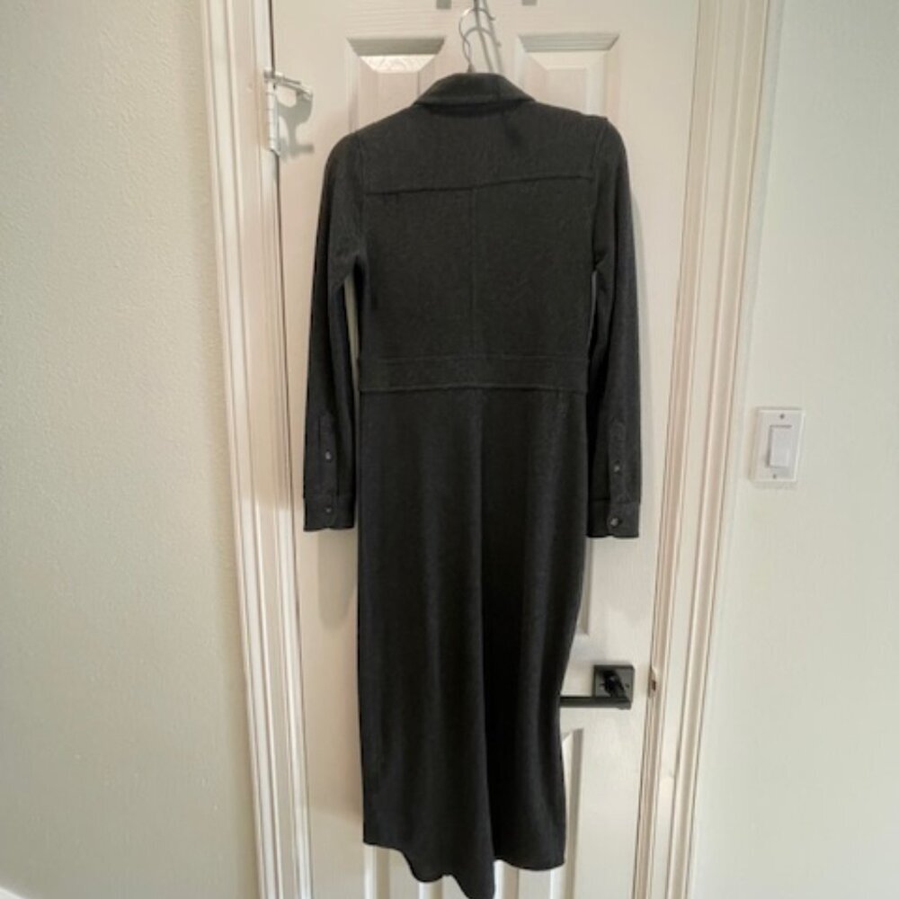 Faherty Legend Heathered Black Twill Sweater Dress XXS - Picture 6 of 9